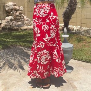 Vintage Maxi Hawaiian Skirt